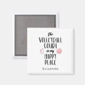 Der Volleyballplatz ist mein personalisierter Ort Magnet (Vorderseite/Rückseite)