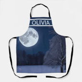 Der Vollmond an der Weihnachtsfeier Schürze (Vorderseite)