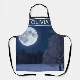 Der Vollmond an der Weihnachtsfeier Schürze