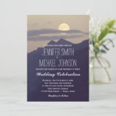 Der Vollmond, der über die Wedding Berge steigt, Einladung (Stehend Vorderseite)