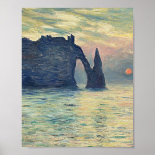 Der von Claude Monet aufgebrachte Cliff Etretat Poster