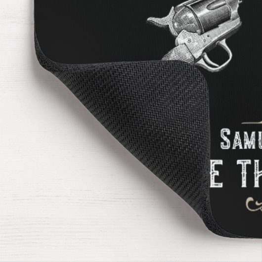 Der von Gott erschaffene Mensch Samuel Colt machte Mousepad (Ecke)