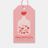 Der von Hand Gezeichnet Valentinstag des Herzens Geschenkanhänger (Vorderseite)