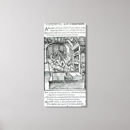 Der von Hartman Schopper veröffentlichte Typograf Leinwanddruck (Vorderseite)