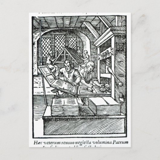 Der von Hartman Schopper veröffentlichte Typograf Postkarte (Vorderseite)