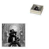Der von Kaffee angetriebene Rabe Gummistempel (Stempel)