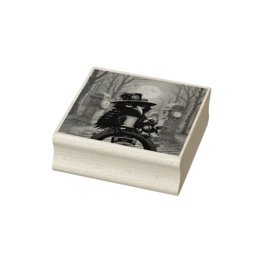 Der von Kaffee angetriebene Rabe Gummistempel (Stempel)
