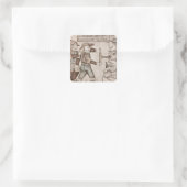 Der von Odin überzeugte Riese Baugi Quadratischer Aufkleber (Tasche)