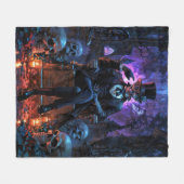 Der Voodoo-Gentleman Baron Samedi Fleecedecke (Vorderseite (Horizontal))