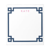 Der vorbereitete Schreibtisch Notepad mit griechis Notizblock (Vorderseite)