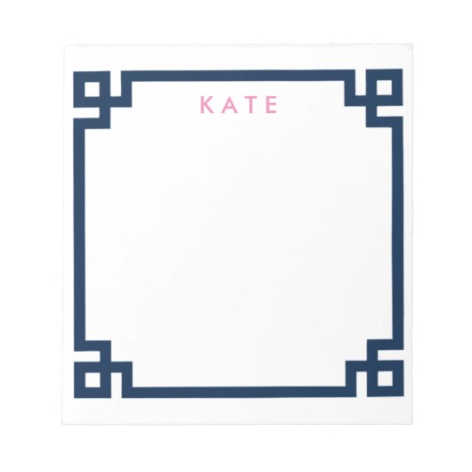 Der vorbereitete Schreibtisch Notepad mit griechis Notizblock (Vorderseite)