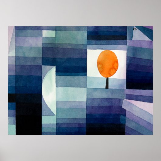 Der Vorbote des Herbstes von Paul Klee Poster (Vorne)