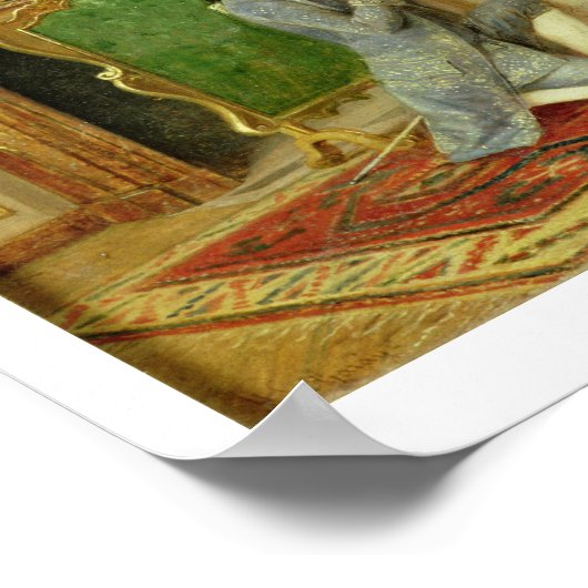 Der Vorschlag (Öl im Panel) Poster (Ecke)