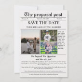 Der Vorschlag Post Zeitung Hochzeit speichern Sie Einladung (Vorderseite)