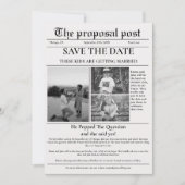 Der Vorschlag Post Zeitung Hochzeit speichern Sie Einladung (Vorderseite)