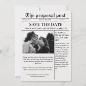 Der Vorschlag Post Zeitung Hochzeit speichern Sie  Einladung (Vorderseite)