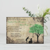 Der Vorschlag Vintage Hochzeit Einladung Grün (Stehend Vorderseite)