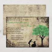 Der Vorschlag Vintage Hochzeit Einladung Grün (Vorne/Hinten)