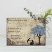 Der Vorschlag Vintage Hochzeit Einladung in Blau (Stehend Vorderseite)