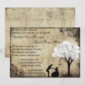 Der Vorschlag Vintage Hochzeit Einladung in Weiß (Vorne/Hinten)