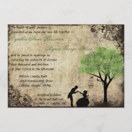 Der Vorschlag Vintage Wedding Einladung in Grün