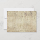 Der Vorschlag Vintage Wedding UAWG Black RSVP Karte (Rückseite)