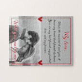 Der Vorschlag zur Eheschließung von Fotos nach Maß Puzzle (Horizontal)