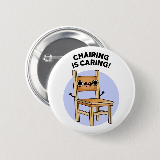 Der Vorsitz ist ein Kümmernd Spaß beim Teilen Button (Vorne & Hinten)