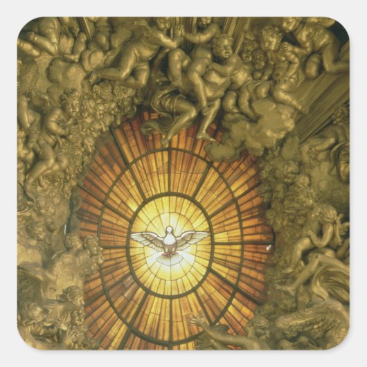 Der Vorsitzende von St. Peter Quadratischer Aufkleber (Vorderseite)