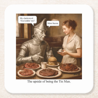 Der Vorteil, der Zinn-Mensch zu sein Rechteckiger Pappuntersetzer