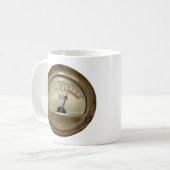 Der VU-Meter Steampunk Tasse des soliden (Vorderseite Links)