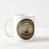 Der VU-Meter Steampunk Tasse des soliden (Links)