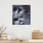 Der Vulkan Bezymianny zeigt ein bescheidenes Volum Poster (Küche)