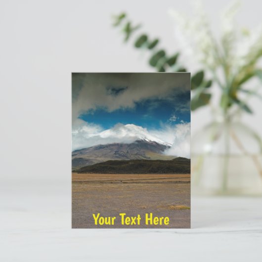 Der Vulkan Cotopaxi, Ecuador Postkarte (Stehend Vorderseite)