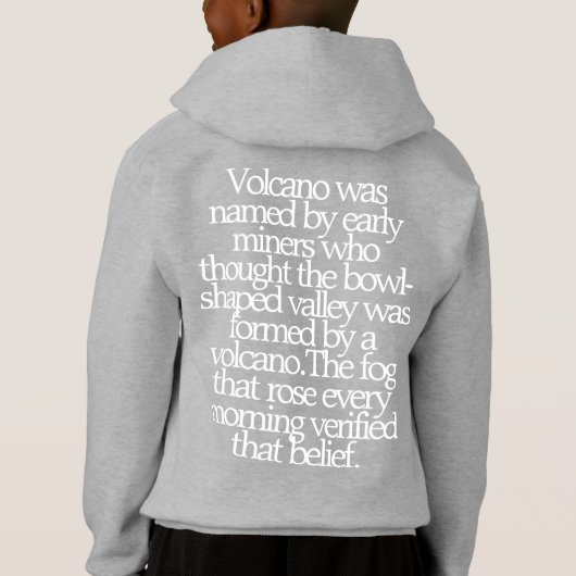 Der Vulkan Kalifornien ist eine historische Sehens Hoodie (Rückseite)