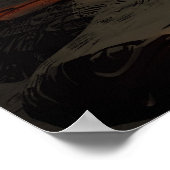 Der Vulkan Lava Aquarium Hintergrund. Poster (Ecke)