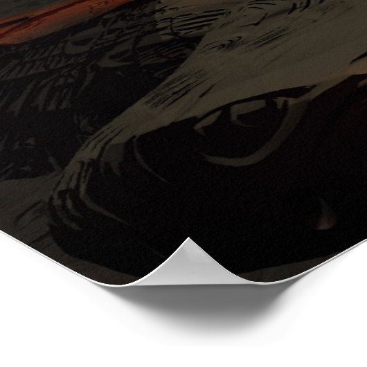 Der Vulkan Lava Aquarium Hintergrund. Poster (Ecke)