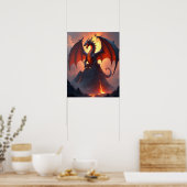 Der Vulkan-Schmiede-Drache Poster (Küche)