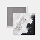 Der Vulkan Shiveluch in Kamtschatka Krai, Russland Magnet (Vorderseite/Rückseite)