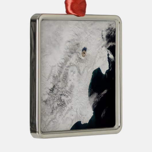 Der Vulkan Shiveluch in Kamtschatka Krai, Russland Silbernes Ornament (Rechts)
