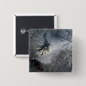 Der Vulkan Shiveluch in Russland Button (Vorne & Hinten)