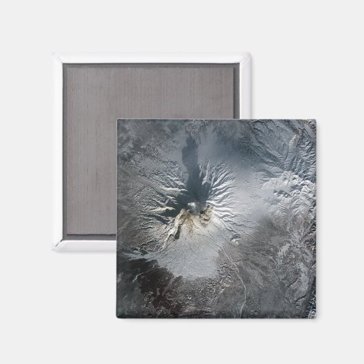 Der Vulkan Shiveluch in Russland Magnet (Vorderseite/Rückseite)