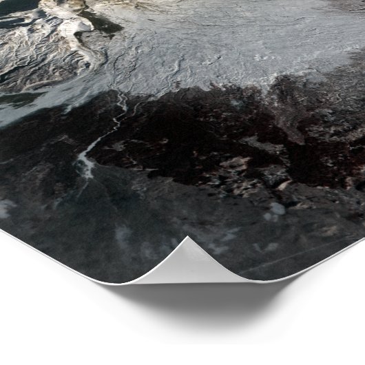 Der Vulkan Shiveluch in Russland Poster (Ecke)