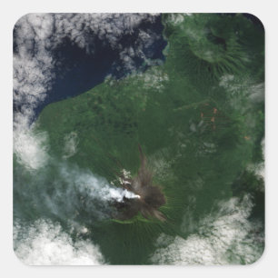 Der Vulkan Ulawun New Britain Summit Quadratischer Aufkleber