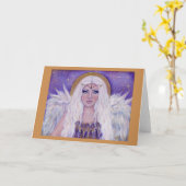 Der Wachengel von Renee Lavoie Karte (Gelbe Blume)