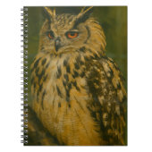 Der Wachmann - das eurasische Adleruschel im Waldl Notizblock (Vorderseite)