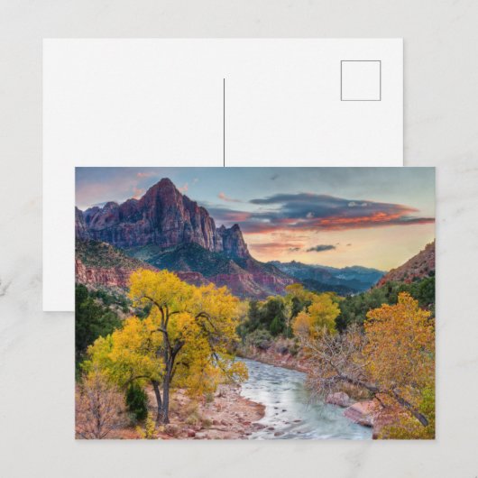 Der Wachmann im Herbst Postkarte (Vorne/Hinten)