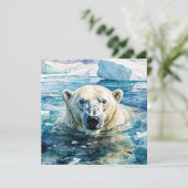 Der wachsame Eiswächter Einladung (Stehend Vorderseite)