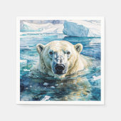 Der wachsame Eiswächter Serviette (Vorderseite)