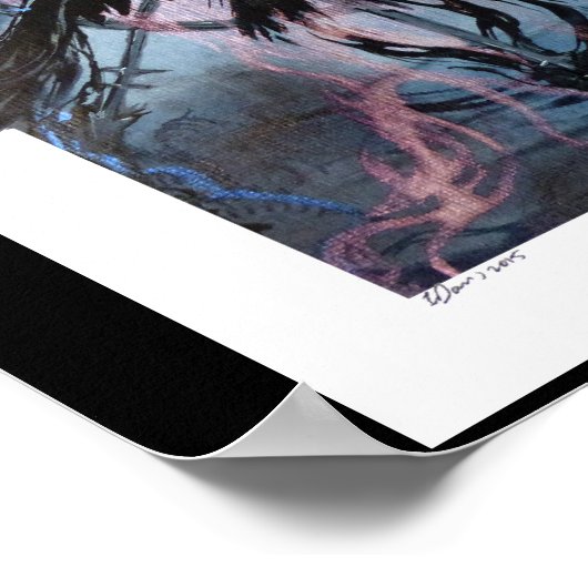 Der wachsame Rabe Poster (Ecke)